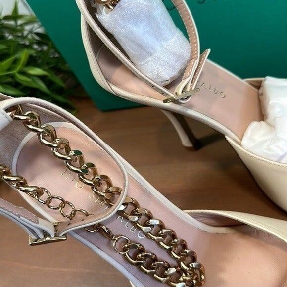 Ilio Smeraldo x Cher Bai Women's Chain High Heel Sandals Size 35 $560 - Picture 4 of 11